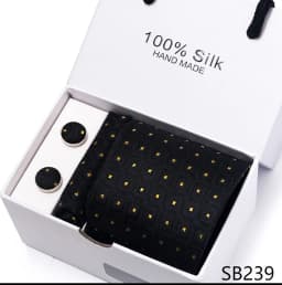 Classic Style 65 Colors Sales Silk Tie Handkerchief Cufflink Set Men Necktie Box Solid Color Sky Blue Fit Wedding Office Cravat