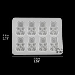 1Pc Cute Bear Sugar Silicone Mould Crystal Resin Epoxy Molds Jewelry Pendant Art DIY Craft Decorations Tools