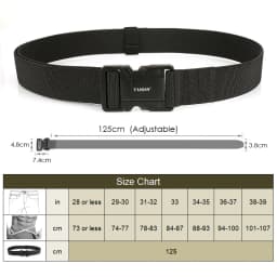 VATLTY New Elastic Casual Belt for Men Quick Release Metal Buckle Tactical Outdoor Girdle Adjustable Blue Hiking Belt Male