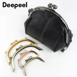 2/5Pcs 10.5/16.5cm Smooth Bow-knot Bags Handle Purse Frames Clutch Kiss Clasp Sewing Brackets DIY Metal Bag Handles Accessory