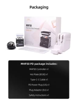 MINIWARE MHP30 Mini Hot Plate Preheater 30*30mm Heating Area Constant Temperature Heating Table 300℃ Intelligent Heating Table AU Location Shipping Fast