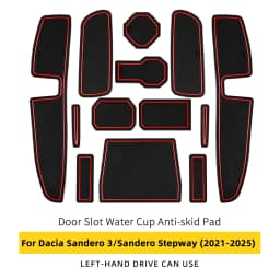 For Dacia Sandero 3/Sandero Stepway III 2021 2022 2023 2024 2025 2026 Car Door Groove Mat Anti-Slip Door Slot Pad Accessories