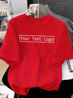 Customized Personalized Your Text Logo Female T Shirts Cotton Breathable Soft Workwear Casual Loose Home Clothes Trendy Y2K Tee