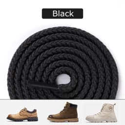 1 Pair Round Shoe Laces For Martin Shoes Sneakers Shoelaces Solid Boots Shoelace Solid Weaving Wear-resistant Shoestring