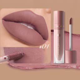 DUNUF 8-Color Matte Velvet Smooth Easy-to-Apply Square Tube Lip Gloss Waterproof Three-Dimensional Plumping Lipstick