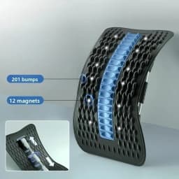 12Magnets Lumbar Vertebrae Relaxer Humpback Correction Shaping Back Stretcher Back Pain Relief Stretching Massager for Women&Men