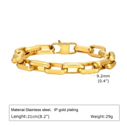 Never fade stainless steel link chain bracelet