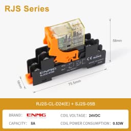 ENMG DIN-Rail 2NO2NC G2RL-1-E Thin Relay 16A Small Electromagnetic G2RL-2 DC 24Vdc Input State LED Indicator Transient Unipolar