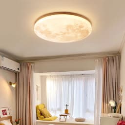 Moon Ceiling Lamp 12W  24W 36W Solid Wood Led Ceiling Lamp for Bedroom Living Room Dining Room Home Decor Indoor Lights Lighting