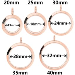 5Pcs 20-40mm Stainless Steel Glass Memory Cremation Urn Locket Pendant Openable Round Reliquary Photo Medaillon Colgantes