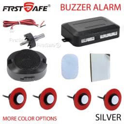 12V 16.5mm Flat Probe Parking Sensor Kit 4 Sensors Buzzer Detector Reversing Radar Universal Auto Auxiliary Safety Accessories