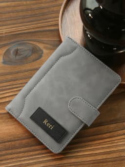 Personalized Name Passport Holder Custom Suede Matte Texture Faux Leather Passport Bag Handmade Travel Accessories Custom Gift