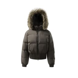 Winter Hooded Natural Large Fur Collar Down Jacket Women White Duck Down Warm Parker Outwears Female Thicken Short Down Jacket