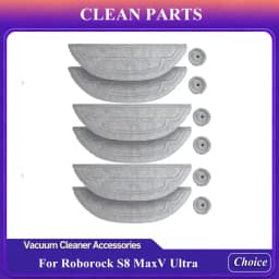 For Roborock S8 Maxv Ultra Vacuum Cleaner Accessories Mian Brush Side Brush Mop Pads Cloth Dust Bag Hepa Filter Spare Parts