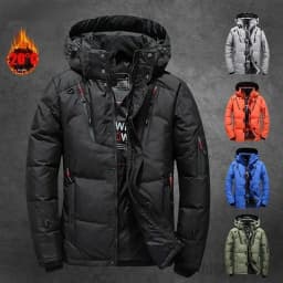 Parkas Winter Thickened Mens Down Jacket Men's Casual Lightweight Down Jacket Skiing Climbing Hunting Hooded Warm Duck Down Coat