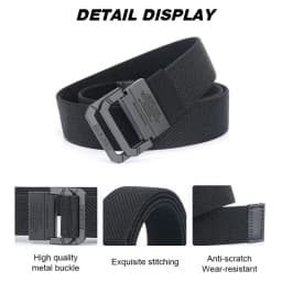 Canvas Belt For Men Simple Alloy Button Nylon Mens Tactical Belt Outdoor Hunting Multifunctional Casual Military Belt 3.8cm Wide