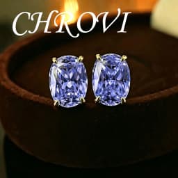 Exquisite 925 Sterling Silver Ice Flower Long Pillow-Shaped White Zircon Stud Earrings Simple Single Diamond Gold Earrings