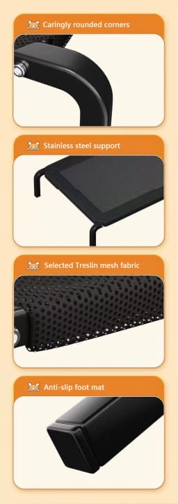 For Outdoor Home Use Elevated Big Dog Bed Summer Dog Nest Convenient Carry Moisture Proof Non-Slip Large Cat Bed Durable