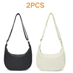 Miss Lulu 2-Piece Set-Large Capacity & Adjustable Shoulder belt-WOMEN'S Crescent Crossbody bag Casual