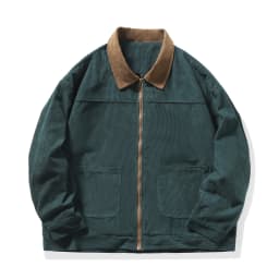 2026 Autumn Corduroy Cargo Jacket For Men Windbreakers Zipper Coats Loose Cargo Outwear Casual Jacket Mens Clothes