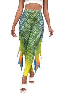 NADANBAO Mermaid Printed Pants Fish Scales Cosplay 3D Printed Women Bottoms Fashion Women's Leggings Tight Yoga Pants