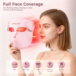 Portable Silicone LED Face Mask 8 Colors LED Red Light Near Infrared Therapy Facial Mask Repair Skin Wireless Use at Home
