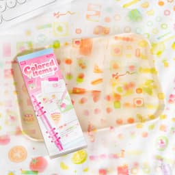 TIANZI 24-Sheet Kawaii Creative Fruit Theme Die Cut Stickers Book for DIY Scrapbooking Handmade Aesthetic Diary Stickers
