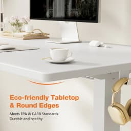 MCQ 48x24 Inch Ergonomic Height Adjustable Electric Standing Desk Sit Stand Computer Workstation Standing Table for Home Office