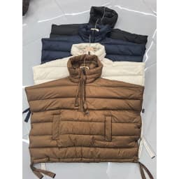 Schinteon Women 90% White Duck Down Irregular Vest with Hood Sleeveless Jacket Solid Luxurious Autumn Winter Top 2026 New