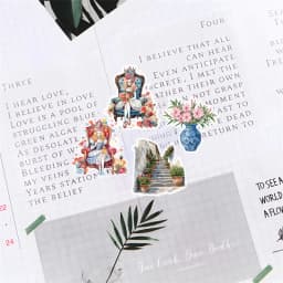13pcs Watercolor Greek Landscape Stickers Hand Account Diary Album Mobile Phone Notebook Decoration Paste Crayon Line Stationery