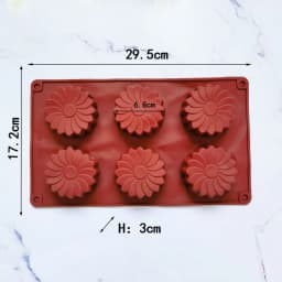 6 Cavity Silicone molds Flower Soap Mold DIY Handmade Soap Mold Handmade Chocolate Biscuit Cake Decoration for Baking Mold Craft