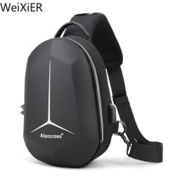 Designer Anti-theft Lock Crossbody Bag USB Charging Travel Shoulder Bag High Quality Messenger Bags Male Waterproof Chest Bag