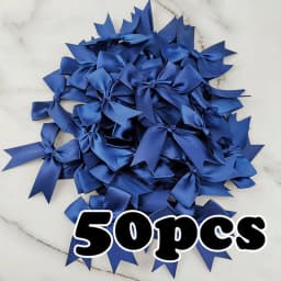 (50pcs) 1 inch Fresh Pink Ribbon Bows Polyester Satin Bow Flower DIY Craft Decoration