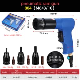 HIFESON Pneumatic Rivet Gun Nuts Riveter Air Rivet Nut Tool Automatic Insert Nut Gun M3 M4 M5 M6 M8 M10 M12 Screws Installation
