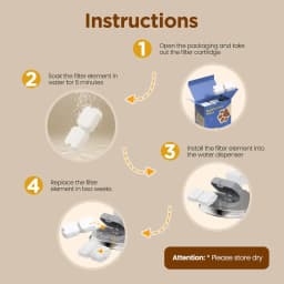 6/12 Cat Fountain Filters Sponges Set Replacement Compatible with ATMZIQXR&GIOTOHUN S11 Stainless Steel Pet Water Dispenser