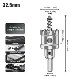 1pc 12-160mm TCT Carbide Hole Saw Drill Bit Hole Saw Cutter For Stainless Steel Metal Alloy Drilling