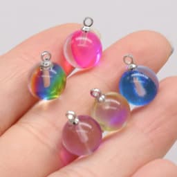 5pcs Natural Stone Agates Crystal Quartzs Damation Jaspers / Amethysts Pendant for Necklace Earring or Jewelry Making Size 10mm
