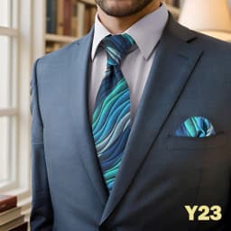 Mens Tie Pocket Square Set Blue Green Classic Business Acceossories Necktie Handkerchief 147cm Paisley Stripes Dots Elegant