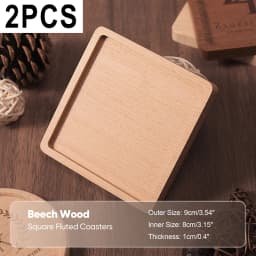 2PCS Wooden Coaster Tea Coffee Cup Pad Walnut Durable Heat Resistant Round Bowl Teapot Mat Home Wood Placemats Decor Coasters