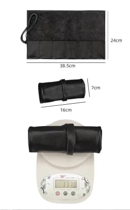Free Customized Name Cow Leather Watch Storage Bag 6 Slots Roll up Watch Bag Portable Travel Display Smart Watch Storage Pouch
