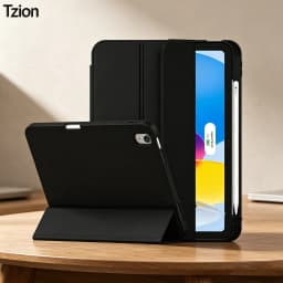 Case for iPad(A16) 11/10th Gen 11/10.9 Inch 2025/2022,Auto Sleep/wake Slim Tri-fold Stand Soft TPU Back Cover with Pencil Holder