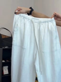 White Linen Pants Women Summer Thin Cotton Linen Loose Casual Wide Leg Pants Mosquito Proof Long Trousers High Waist Pants