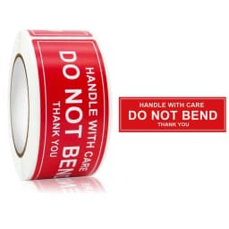 150pcs Fragile Stickers Roll Fragile or Bend Handle with Care 2.5cm*7cm Shipping Label Packaging Remind Labels Thank You Sticker