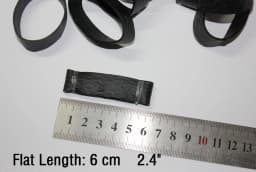 Diameter 4cm Black Wide Elastic Rubber Bands For Packing Packaging Office Supply