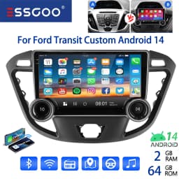 ESSGOO 10" Android 14 Car Stereo Radio For Ford Transit Custom 2012-21 Carplay Android Auto GPS Navi FM WiFi BT RDS Mirror Link