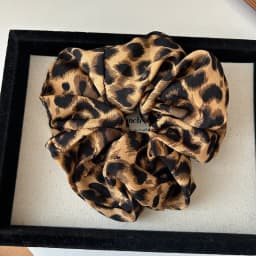korea fashion Leopard print oversized scrunchie for women girls black hair ubber bands elastic big hair tie  Retro hair rope