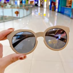 2025 New Kids Cute Checker Panel Color Round UV400 Sunglasses Baby Girls Outdoor Sun Protection Sunglasses Children Sun Glasses