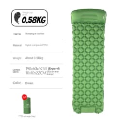 MOUNTAINHIKER Outdoor Camping Inflatable Mattress Sleeping Pad With Pillows Ultralight Air Mats for Backpacking Hiking Fishing