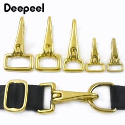 1-5Pcs Solid Brass Hook Buckle Carabiner Trigger Clip Snap Clasp Bag Strap Dog Collar Key Chain Buckles DIY Hardware Accessories