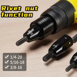 HIFESON Electric Rivet Gun Rechargeable Automatic Rivet Nut Gun Riveting Tool Nut Head M3-M10 Without Battery